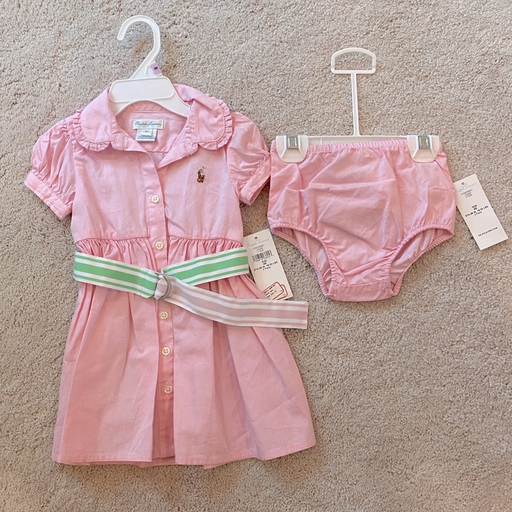 NWT Ralph Lauren Pink Dress 9M